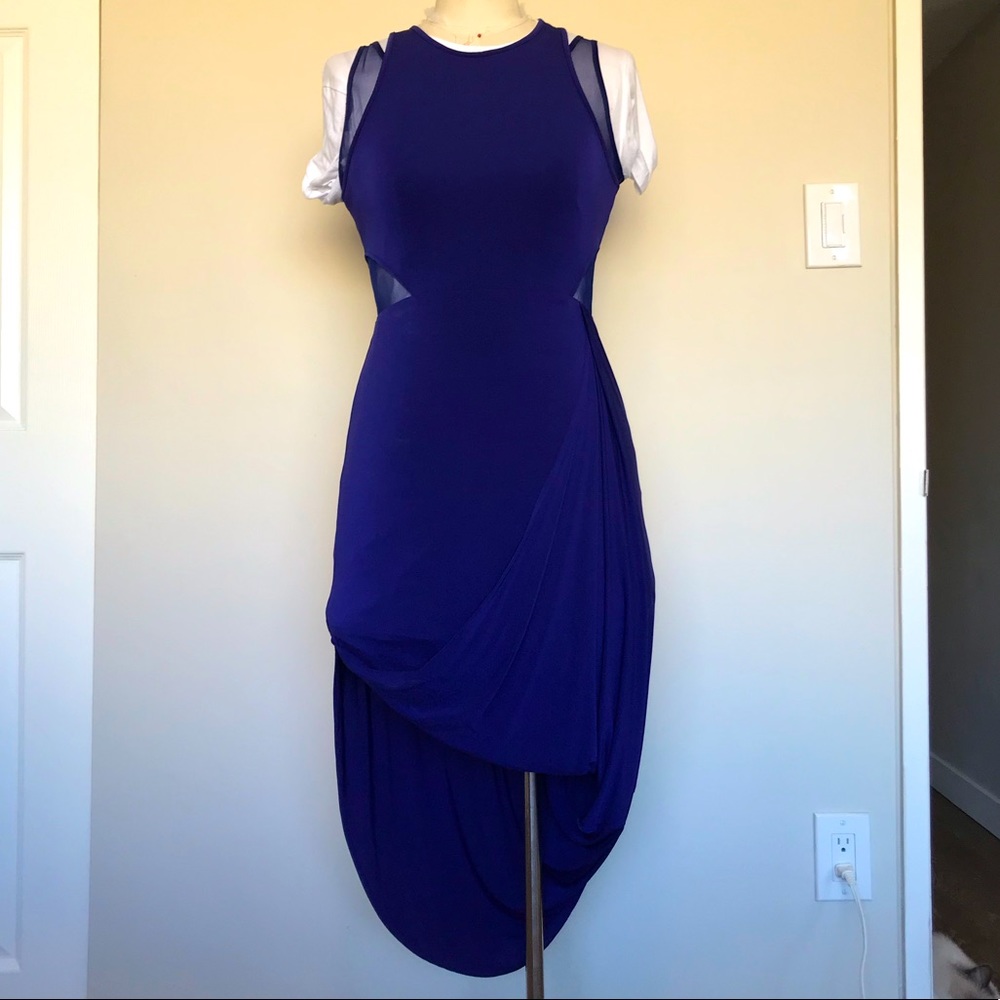 Bcbg max Azria navy stretch knit dress